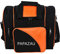 PAPAZAU Bowling-Tasche für Einzelball – Einzelball-Tragetasche mit gepolstertem Ballhalter – passend für ein einzelnes Paar Bowlingschuhe bis Herrengröße 4 (schwarz/orange)