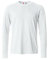 Clique - Men's Long Sleeve T-Shirt Basic-T L/S, Cotton Jersey, Elastic Collar, Sweatband, Slim-Fit Fit, White, Xl