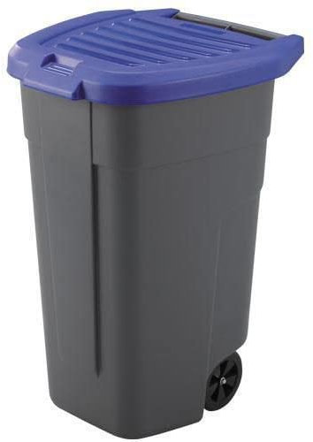 Horison Industries 100L Bin, Wheelie Bin, Trash Bin, Outdoor Bin, Garbage Bin, Plastic Bins with Lids, Outdoor Plastic Bin, Recycling Bins, Waste Bin, Waste Separation Bin - 850x520x510mm