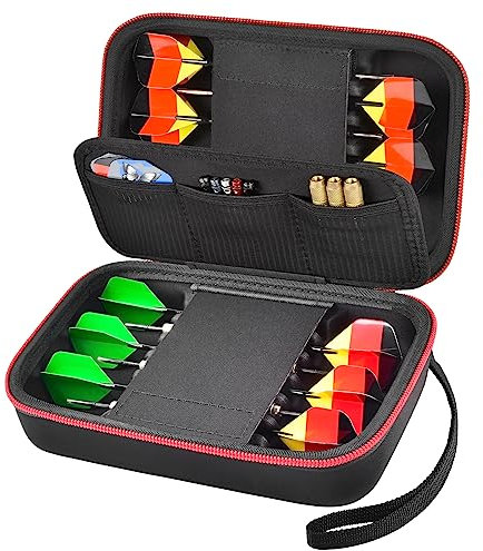 Dart Tasche Halter Aufbewahrungsorganizer für Stahlspitze und Weiche Spitze Darts, 12 pcs Dart Tragetasche Passt für Dart Tipps, Schäfte, Flüge und Zubehör (Nur Box)