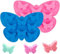 2 Pcs Butterfly Mold Silicone Butterfly Shape Butterfly Ice Cube Tray Wax Melt Molds Chocolate Candy Baking Molds, Non-Stick Chocolate Soap Pudding Jello Ice Cube Tray