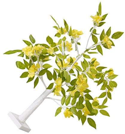 Housoutil 1stk Glyzinien-blumen-baum-licht Geführte Led-bonsai-baum-lampe Vorbeleuchteter Baum Bonsai-kirschbaum Beleuchteter Bonsai-baum Nachtlicht Seidentuch Weiße Birke Hochzeit