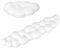 White Cloud Keyboard Wrist Rest, Soft Comfortable Cute Keyboard Wrist Rest, Mouse Wrist Rest, Non-Slip Bottom Seat Keyboard Wrist Rest Set for Desktop Computer, Laptop Computer