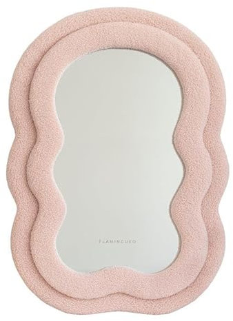 Flamingueo Wandspiegel - Spiegel Asymmetrisch, Tischspiegel, Room Decor, Wandspiegel Klein, Spiegel Flur, Wall Mirror, Asymmetrischer Spiegel