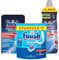 Finish All-in-1 Spültabs 105 Tabs + Spezial-Salz 1,2kg + Glanz- & Klarspüler 800 ml