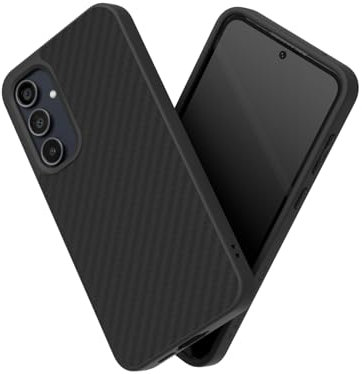 RhinoShield Case kompatibel mit [Galaxy A55] | SolidSuit - Stoßdämpfende & schlanke Schutzhülle mit Premium Finish - 3.5 Meter Fallschutz -Carbon Fiber