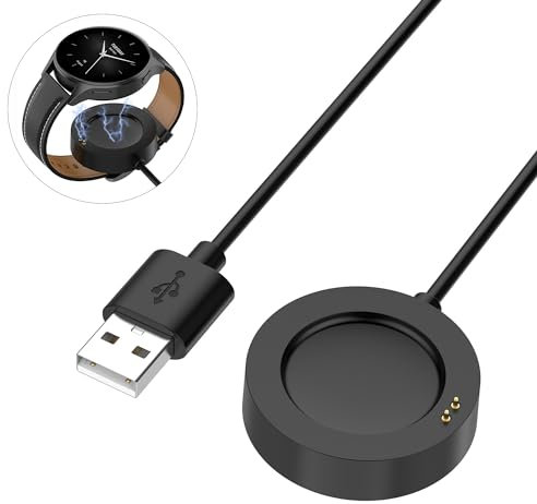 Generisch Cavo di ricarica compatibile con Xiaomi Watch 2/2 Pro/S2/S3/H1-1 m con magnete – Nero