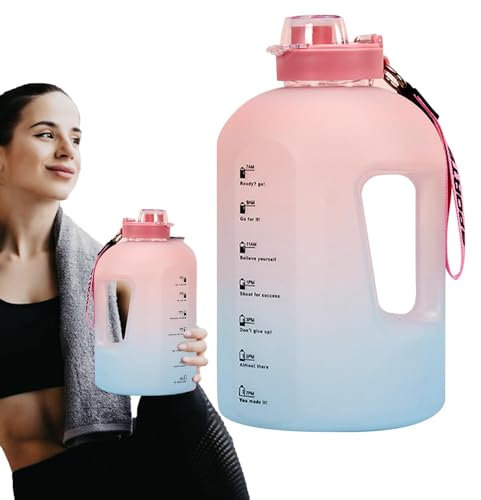 Botella de agua con marcador de tiempo, botella de agua motivacional – Botella de agua con medidas – 2,2 l registro diario y seguimiento de bebidas, botella de agua motivacional, botella deportiva con