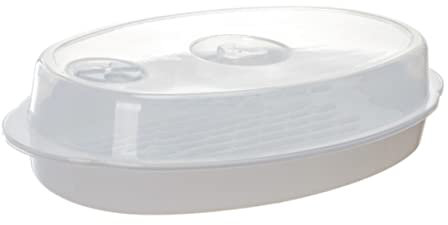 VINTORKY Mikrowellenkocher Aus Pp-material Mit Deckel Fischdämpfer Und Gemüsedämpfer Zum Kochen Mikrowelle Für Frische Mahlzeiten