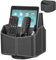 Esilihom Remote Control Holder, TV Remote Holder, PU Leather | 360 Degree Rotatable | 5 Compartments, Black