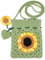 oukesin Handgemachte gehäkelte Handytasche mit Sonnenblumenblüten Stricktasche für Damen 3 Farben, Grün