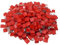 Yuvori 0,5 kg quadratische Kristallmosaikfliesen 1 cm DIY für Badezimmer, Wohnzimmer, Küche, Balkon (Rot)
