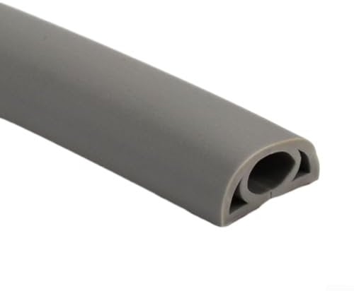 Floor Cable Protector, Heavy Duty Cable Cover Rubber Trunking, 1 Meter Length (D20-grey)