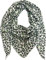 Jeamis XL Dreieck Strickschal Herz Leopard Love Frühling Schal 100% Baumwolle Made in Italy Fashion Tuch Dreieckschal Heart Stola Herbst Frühling Tuch Leo (Grün)