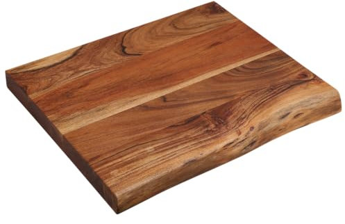 KESPER | Schneide- und Tranchierbrett, Material: Akazienholz, Maße: 48 x 40 x 4 cm, Farbe: Braun, Natur | 29751