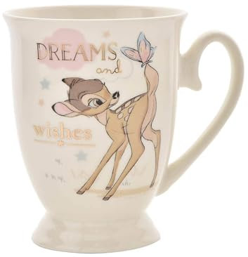 Tazza Disney Magical Moments con disegno di Bambi e scritta “Dreams and Wishes”, DI360