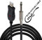 Loopelectronic Cavo di registrazione USB per collegare chitarra o basso al PC, con adattatore, convertitore, interfaccia di collegamento, da USB a jack di 6,5 mm – 3 m