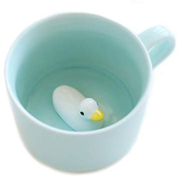 Taza de café lindo, Kawaii Pato leche té tazas de cerámica, 3D Animal mañana taza de regalo para el chocolate, bebida, bodas, cumpleaños, día del padre, día de la madre para las niñas las mujeres