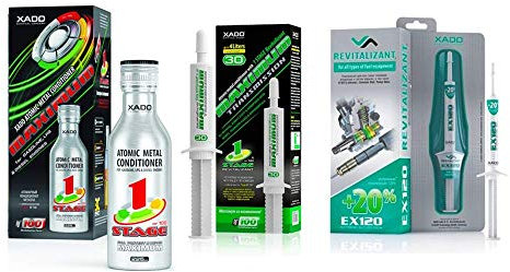 Xado Set 1 aditivo 1Stage Maximum + 1 protección para Cajas mecánicas + 1 EX120 protección para el Sistema de Combustible