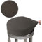 BUYUE Barhocker Hussen, Luxus Stoff Durchmesser 40-45cmRunde Knitter-resistente Dehnbare waschbar staubdicht Hocker Sitzbezug, L-braun-1 Stück
