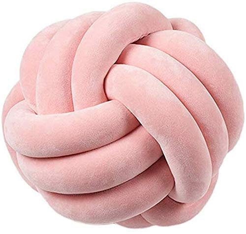 Hava Kolari Knot Kopfkissen Knotenkissen Plüsch Kissen Weiche Geknotetes Kissen Knoten Ball Kissen Dekor Bett Zimmer (20cm,Pulver)
