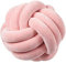 Hava Kolari Knot Kopfkissen Knotenkissen Plüsch Kissen Weiche Geknotetes Kissen Knoten Ball Kissen Dekor Bett Zimmer (20cm,Pulver)