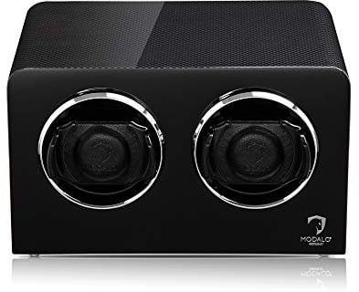MODALO Uhrenbeweger (Watch Winder) Inspiration MV4 für 2 Uhren Carbon Klavierlack…