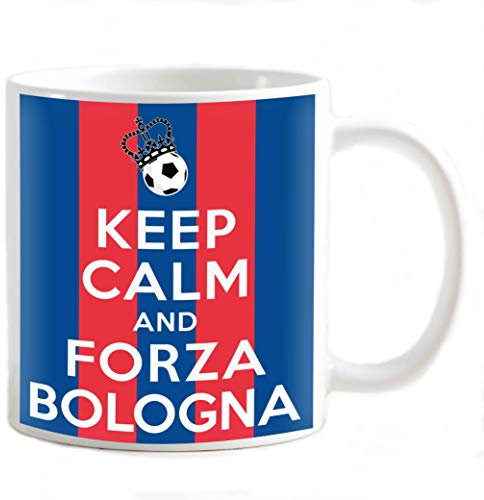 My Cust Tazza Mug personalizzabile Gadget compatibile per il tifoso Keep Calm e Forza Serie città di Bologna
