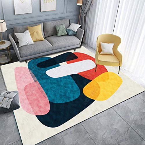 YQZS Teppich Schlafzimmer Teppich Orientteppich Buntes ovales Muster weiche Pflegeleicht Teppiche für Wohnzimmer Schlafzimmer,200X300CM(79X118inch)
