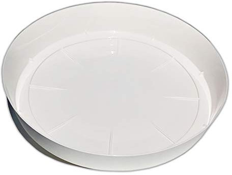 Erhard-Trading Untersetzer Valencia Tropfschale Untertopf Kunststoff ?19 cm wei?