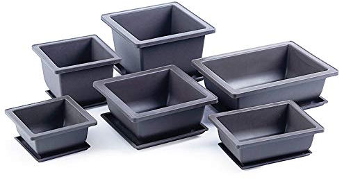 Clenp Vasi per Piante Piante Grasse Vaso da Fiori Quadrato Rettangolare in Plastica Bonsai Vaso da Fiori Vasi da Fiori Strumento da Giardino 06 23 cm x 17 cm x 8 cm