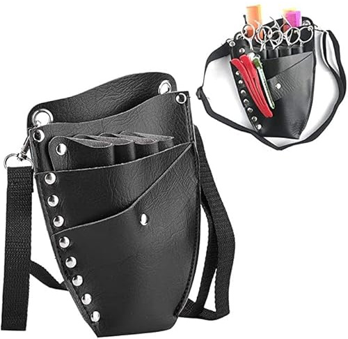 Agatige Borsa Attrezzi per Forbici Parrucchiere, Porta Forbici Multifunzionale Borsa Porta Forbici Parrucchiere Zaino Barbiere per Strumenti per Parrucchieri Con Cintura per Uso Barbiere