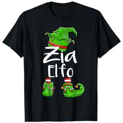Zia Elfo Di Natale Costume Da Donna Elfo Di Famiglia Maglietta