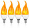 Sayapeiy 4 Stk Flamme Glühbirne LED 3W E14 Flammen Effekt Glühlampen mit 3 Beleuchtungs Modi Leuchtmittel Dekorative für Halloween,Weihnachten, Valentinstag, Party Hochzeit