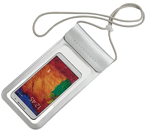 BAIWOAK Vattentät telefonväska, IPX8 vattentät telefonfodral torr påse väskhållare för iPhone 13 Pro Max/13 Pro/12 Pro Max/11 Pro Max/Xs Max/XR till 7 tum för simning kajakpaddling (silver), SILVER