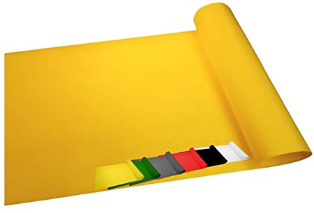 MadeInNature - Teppichläufer, Länge wählbar, roter Teppich, weiß, grau, schwarz, gelb, blau, grün – Teppich, Hochzeit, Geburtstag, … (gelb 2 x 10 m)