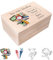 Creative Deco Personalisiert Einschulung Geschenk | Junge/Mädchen Schulanfang Geschenke | Einschulungsgeschenke Erster Schultag | Schultüte Holzkiste Erinnerungsbox | für 1. und 5. Klasse | Deko