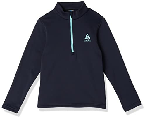 Odlo Kids Langarm Shirt mit halben Reißverschluss Berra, Dark Sapphire, 104