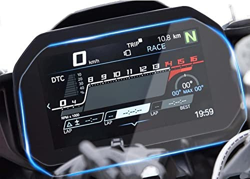Aveko Proteggi Schermo in Vetro Temperato Per S1000RR 2019-2022 / S1000XR 2020-2022 Cruscotto Tachimetro Pellicola Protettiva Pellicola Protettiva Antigraffio(2 pezzi)