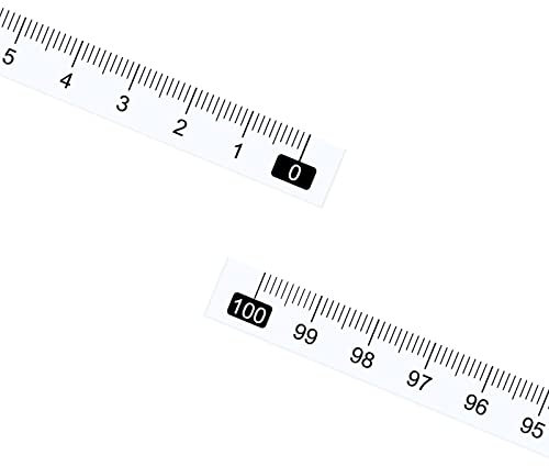 Kozelo Adhesive Tape Measure Metric - [100cm x Right to Left Reading] Waterproof Sticky Ruler Tape for Saw Table, White