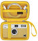 Canboc Carrying Travel Case for KODAK EKTAR H35/ H35N/ M35/ F9/ M38 Half Frame Film Camera, Point and Shoot Camera Bag, Zipper Mesh Pocket fits Film, Batteries, USB Cable, Yellow (Case Only)