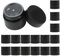 10ml / 10g Mini Cream pot avec couvercle cosmétique échantillon récipient large bouche étanche récipient en plastique produits de beauté crème pour le visage bricolage (paquet de 20, noir)