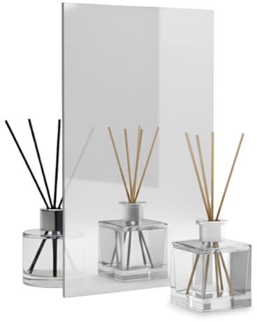 See-Through 2 Way Mirror Blanks Sheet Perspex Plastic Safety Mirror Plaskolite Acrylic (A4-210mm x 297mm)