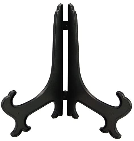 Zeizafa Chevalet en plastique noir de 6,3 cm, 7,3 cm, 12,7 cm, support de rangement pour cadre photo, piédestal pour objets de collection, décoration de table de mariage, cadre photo, support sur pied