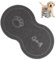 Tapis de Nourriture pour Animaux de Compagnie - Gris 45 x 26 cm - Antidérapant pour Chats et Chiens - Convient pour Aliments Humides et Secs