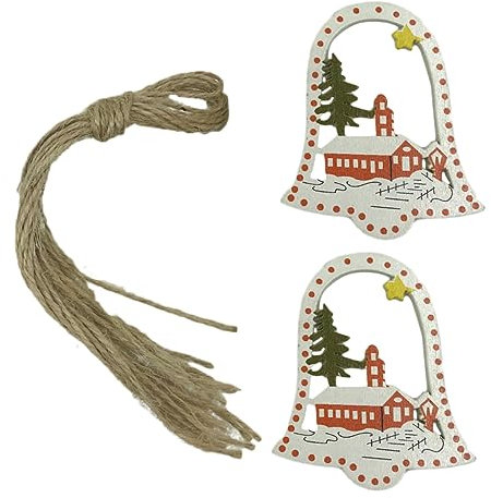LALAFINA 10St Santa hängende Ornamente weihnachtsdekor zubehör Geschenke Weihnachtsdekoration Holzschmuck für Weihnachtsbaum Weihnachtsschmuck für Baum hölzern Etikett Produkt