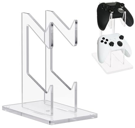 CLKE Controller Halter, Doppellagige Controller Halterung, Controller Stand aus Acrylmaterial, Gamer Zubehör, Controller Halter für PS4 /PS5/Xbox/Switch