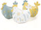 Logbuch-Verlag Deko 3 Hühner Deko Ostern aus Metall gelb weiß blau zum Hinstellen 15 cm Geschenk Küche Sommer Garten 15 x 13 cm