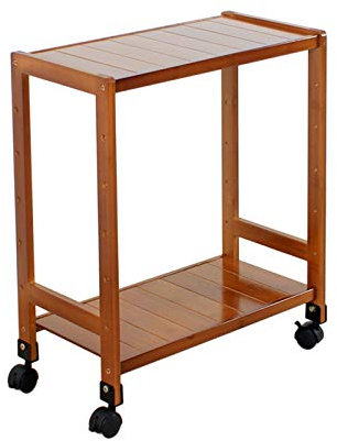 CPU Holder Supporto for CPU Carrello porta CPU regolabile a doppio strato Carrello for desktop mobile Supporto da pavimento for host PC con ruote piroettanti bloccabili, Marrone Carrello PC ( Size : 2