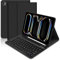 Keyboard Case for iPad Pro 11 inch (2024), Slim Stand Case with UK Layout Keyboard 11 inch, Detachable Bluetooth Keyboard Case with Pencil Holder for Pro 11 M4 5th Generation-Black